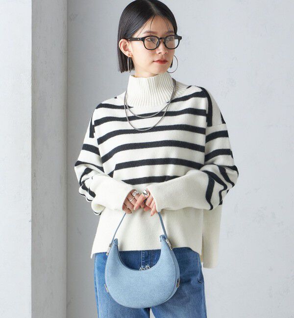 SHIPS for women「〈手洗い可能〉7G ウール カシミヤ ハイネック プルオーバー」|ニット・セーター|