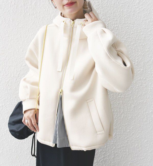 SHIPS for women「【WEB限定】〈手洗い可能〉ダンボール ダブルジップ フーディー 1」|パーカー|