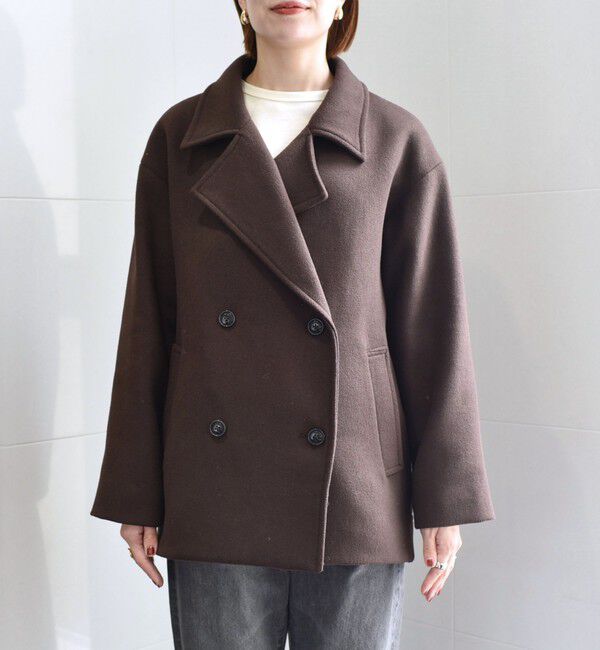 SHIPS any「SHIPS any: ウール ミックス コクーン ショート Pコート」|その他|