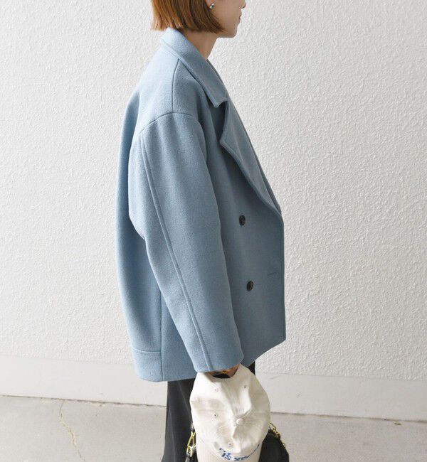 SHIPS any「SHIPS any: ウール ミックス コクーン ショート Pコート」|その他|