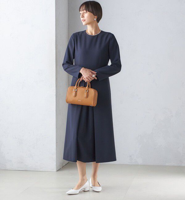 SHIPS for women「〈手洗い可能〉トリアセテート混 フロント タック ワンピース（セットアップ対応）」|ワンピース|