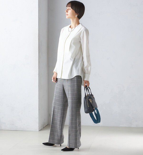 SHIPS for women「〈手洗い可能〉両面起毛 セミフレア チェック パンツ」|その他|