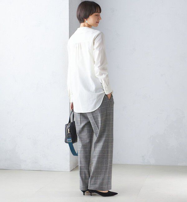 SHIPS for women「〈手洗い可能〉両面起毛 セミフレア チェック パンツ」|その他|