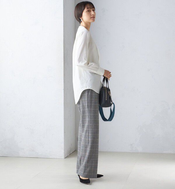 SHIPS for women「〈手洗い可能〉両面起毛 セミフレア チェック パンツ」|その他|