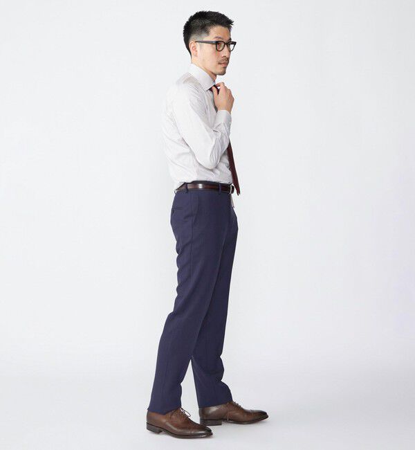 SHIPS「SHIPS: イージーアイロン ドビー ストライプ ワイドカラー シャツ」|シャツ・ブラウス|