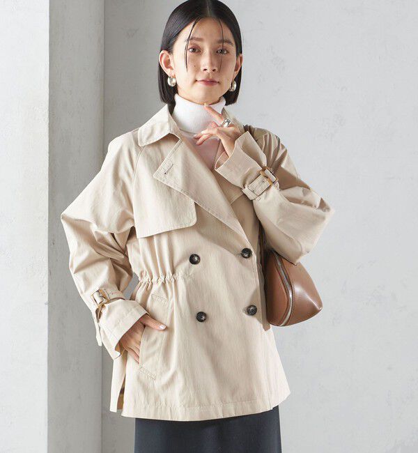 SHIPS for women「〈撥水加工〉ドロスト ショート トレンチ コート」|トレンチコート|