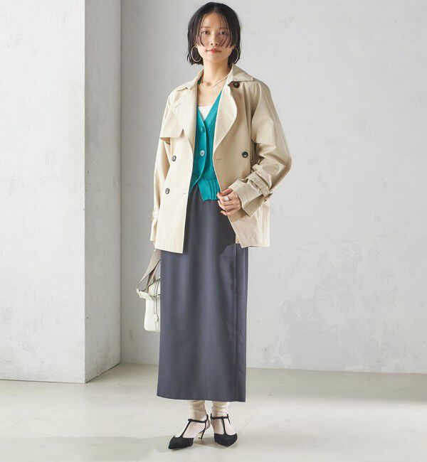 SHIPS for women「〈撥水加工〉ドロスト ショート トレンチ コート」|トレンチコート|