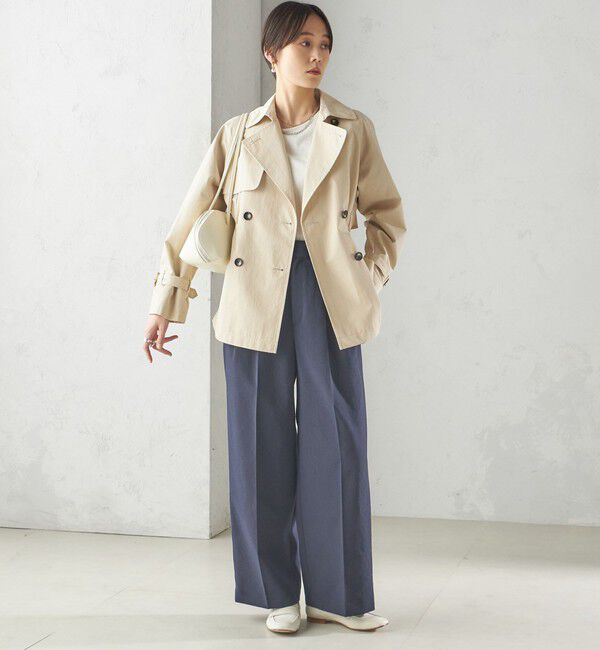 SHIPS for women「〈撥水加工〉ドロスト ショート トレンチ コート」|トレンチコート|