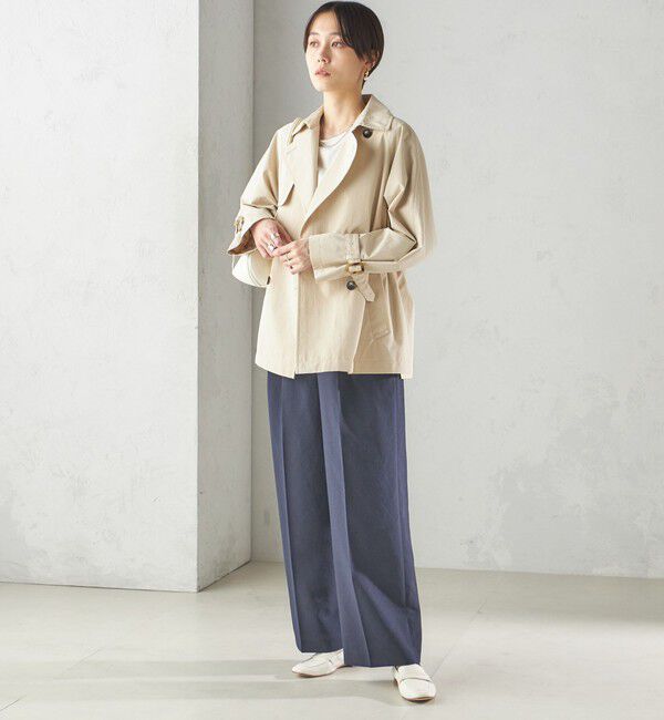 SHIPS for women「〈撥水加工〉ドロスト ショート トレンチ コート」|トレンチコート|