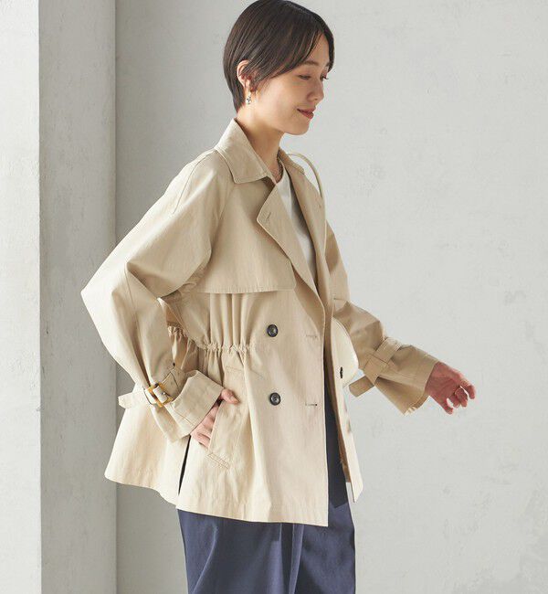 SHIPS for women「〈撥水加工〉ドロスト ショート トレンチ コート」|トレンチコート|