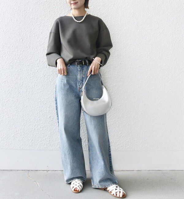 SHIPS for women「〈洗濯機可能〉ダンボール ラウンドヘム プルオーバー」|スウェット・ジャージ|