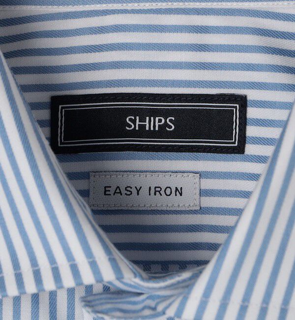 SHIPS「SHIPS:〈FUNCTION〉イージーアイロン  ロンドンストライプ ワイドカラー シャツ」|シャツ・ブラウス|