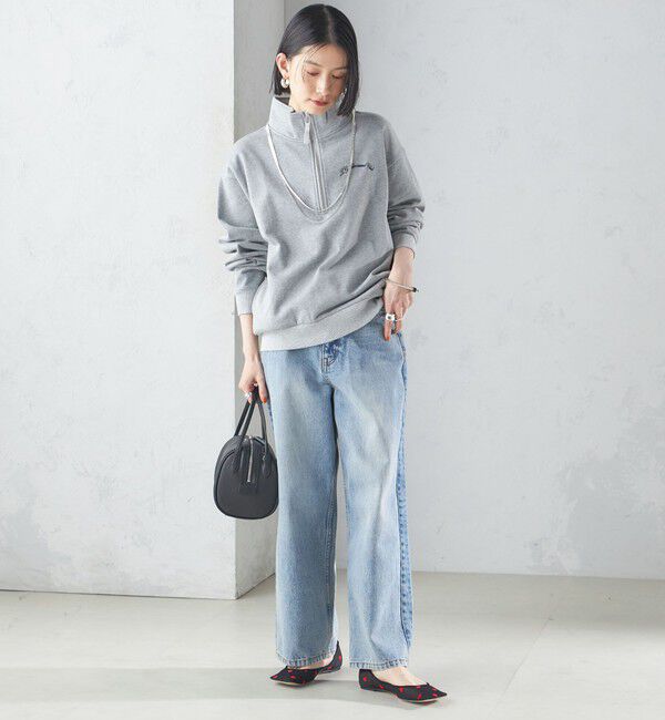 SHIPS for women「【SHIPS別注】LOGAN KNITTING MILLS: ハーフ ジップ プルオーバー」|スウェット・ジャージ|