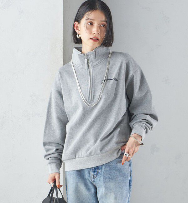SHIPS for women「【SHIPS別注】LOGAN KNITTING MILLS: ハーフ ジップ プルオーバー」|スウェット・ジャージ|