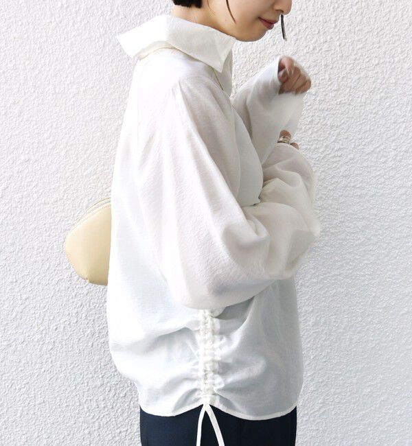 SHIPS for women「【WEB限定】〈洗濯機可能〉シアー ハイネック 2WAY ブラウス」|シャツ・ブラウス|