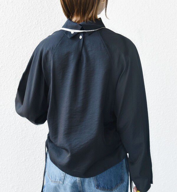 SHIPS for women「【WEB限定】〈洗濯機可能〉シアー ハイネック 2WAY ブラウス」|シャツ・ブラウス|