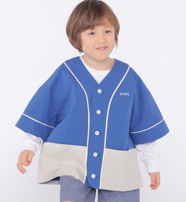 SHIPS KIDS「SHIPS KIDS:100～130cm / ベースボール シャツ」|シャツ・ブラウス|