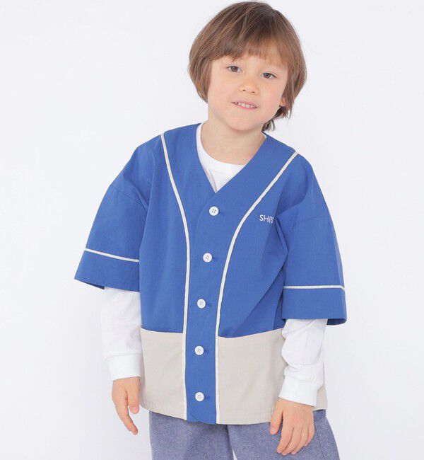 SHIPS KIDS「SHIPS KIDS:100～130cm / ベースボール シャツ」|シャツ・ブラウス|