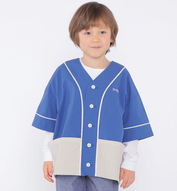 SHIPS KIDS「SHIPS KIDS:100～130cm / ベースボール シャツ」|シャツ・ブラウス|