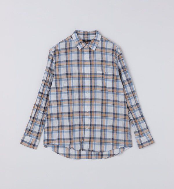 SHIPS「SHIPS: BEZ ウォッシュド チェック ロングスリーブ シャツ」|シャツ・ブラウス|