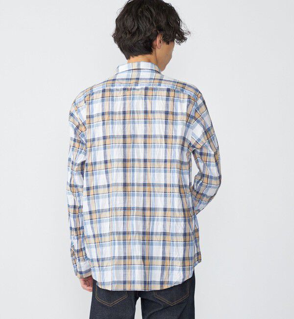 SHIPS「SHIPS: BEZ ウォッシュド チェック ロングスリーブ シャツ」|シャツ・ブラウス|