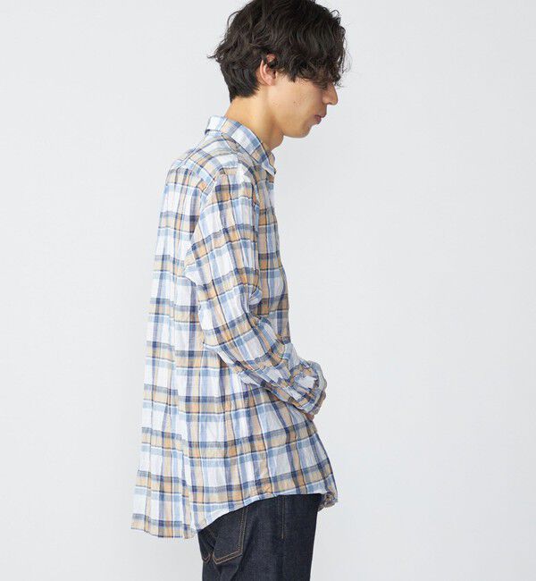 SHIPS「SHIPS: BEZ ウォッシュド チェック ロングスリーブ シャツ」|シャツ・ブラウス|