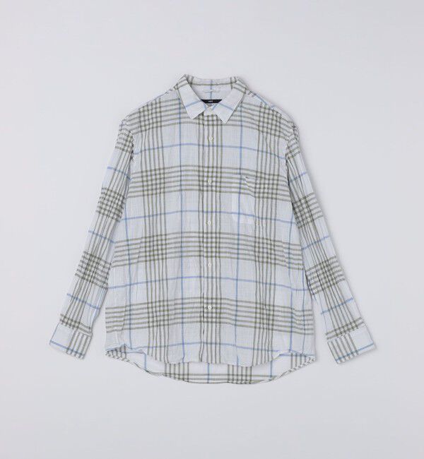 SHIPS「SHIPS: BEZ ウォッシュド チェック ロングスリーブ シャツ」|シャツ・ブラウス|