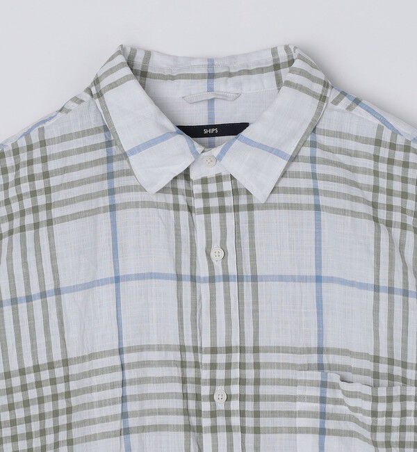 SHIPS「SHIPS: BEZ ウォッシュド チェック ロングスリーブ シャツ」|シャツ・ブラウス|
