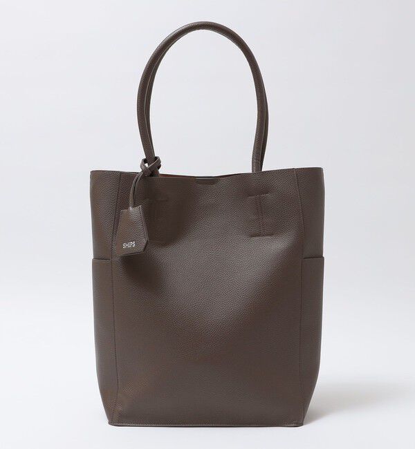 SHIPS「【WEB限定】SHIPS: 合成皮革 ヴァーティカル ビズ トート バッグ (クラッチバッグ付き)」|トートバッグ|