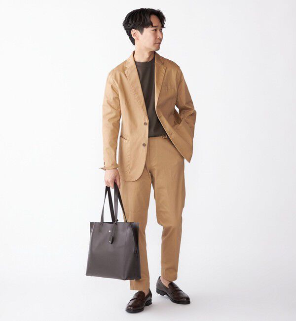 SHIPS「【WEB限定】SHIPS: ライトウェイト 合成皮革 ビズ ホリゾンタル ジップ ブリーフ バッグ」|トートバッグ|