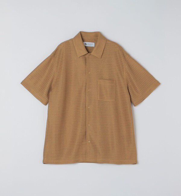 SHIPS「City Ambient Products: レギュラーカラー メッシュ シアー シャツ」|シャツ・ブラウス|キャメル