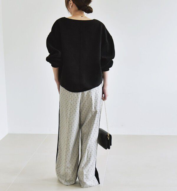 quaranciel「quaranciel:〈洗濯機可能〉フロッキー ドット ストライプ ライン イージー パンツ」|その他|