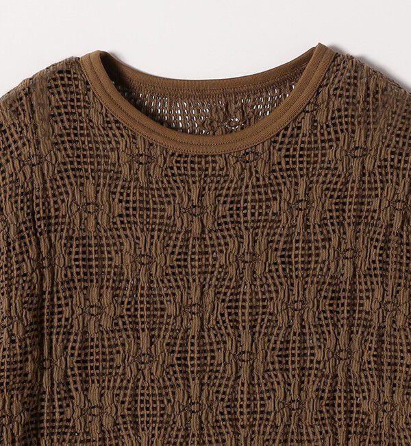 SHIPS any「SHIPS any:〈手洗い可能〉フラワー メッシュ クルーネック プルオーバー」|Tシャツ・カットソー|