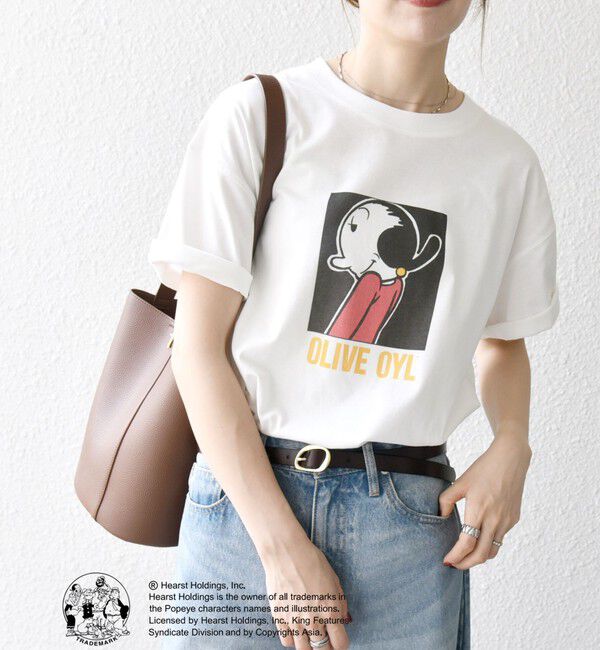 SHIPS any「SHIPS any:〈洗濯機可能〉OLIVE OYL(TM) プリント TEE」|Tシャツ・カットソー|