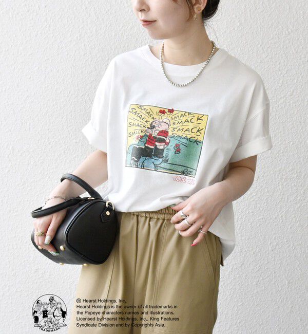SHIPS any「SHIPS any:〈洗濯機可能〉OLIVE OYL(TM) プリント TEE」|Tシャツ・カットソー|
