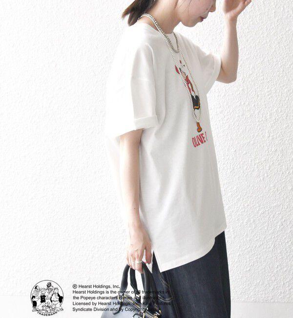 SHIPS any「SHIPS any:〈洗濯機可能〉OLIVE OYL(TM) プリント TEE」|Tシャツ・カットソー|