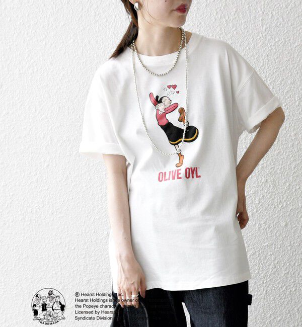 SHIPS any「SHIPS any:〈洗濯機可能〉OLIVE OYL(TM) プリント TEE」|Tシャツ・カットソー|