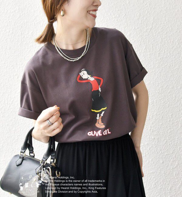 SHIPS any「SHIPS any:〈洗濯機可能〉OLIVE OYL(TM) プリント TEE」|Tシャツ・カットソー|