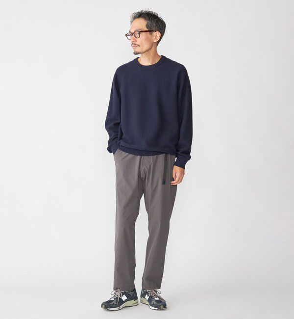 SHIPS「SHIPS:〈手洗い可能〉TEXBRID(R) コットン ウール ピケ クルーネック ニット」|ニット・セーター|