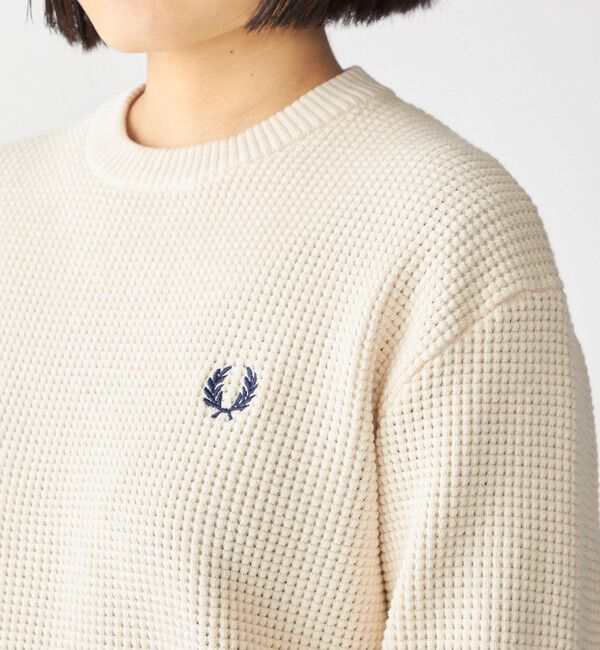 SHIPS「【SHIPS別注】FRED PERRY: シングル ティップ ワッフル ニット」|ニット・セーター|