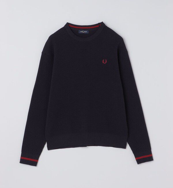 SHIPS「【SHIPS別注】FRED PERRY: シングル ティップ ワッフル ニット」|ニット・セーター|