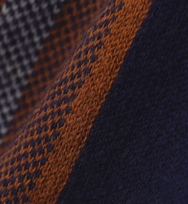 SHIPS「SHIPS:〈洗濯機可能〉 コットン カシミヤ チェック クルーネック ニット」|ニット・セーター|