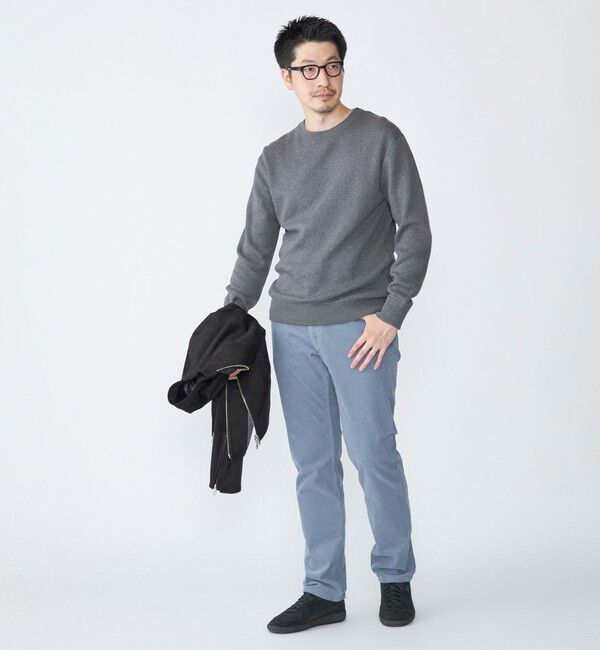 SHIPS「SHIPS:〈洗濯機可能〉 コットン カシミヤ ソリッド クルーネック ニット」|ニット・セーター|