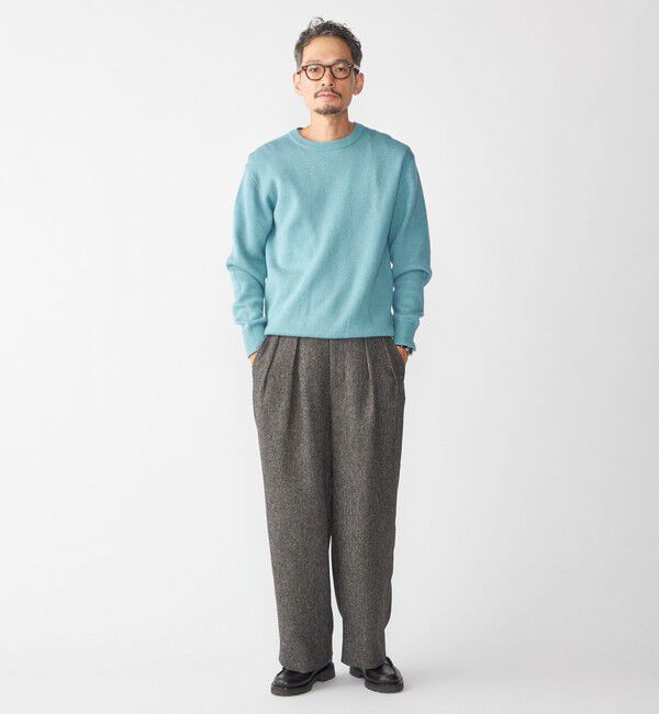 SHIPS「SHIPS:〈洗濯機可能〉 コットン カシミヤ ソリッド クルーネック ニット」|ニット・セーター|