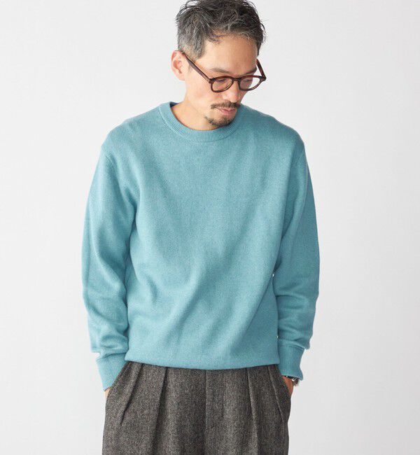 SHIPS「SHIPS:〈洗濯機可能〉 コットン カシミヤ ソリッド クルーネック ニット」|ニット・セーター|