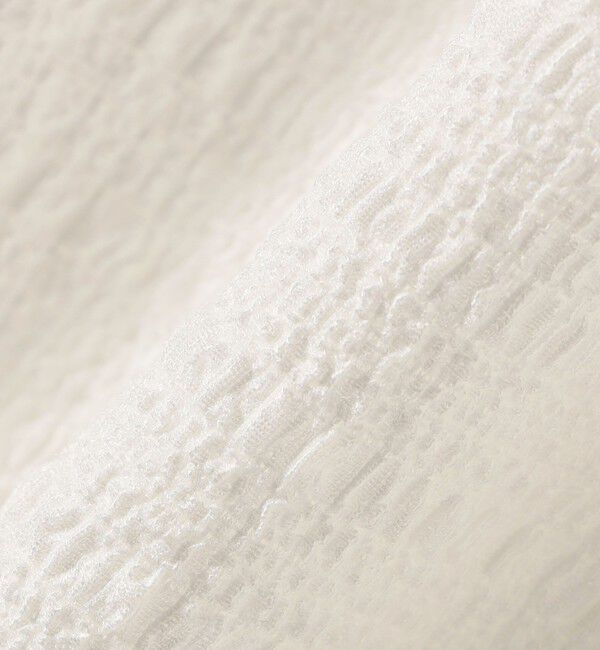 SHIPS any「SHIPS any:〈洗濯機可能〉シアー ジャージー スタンド フリル カット ブラウス」|シャツ・ブラウス|