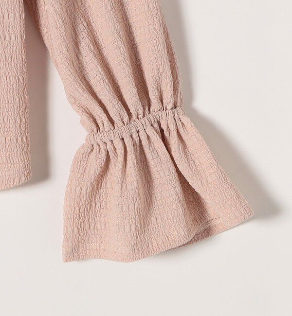 SHIPS any「SHIPS any:〈洗濯機可能〉シアー ジャージー スタンド フリル カット ブラウス」|シャツ・ブラウス|