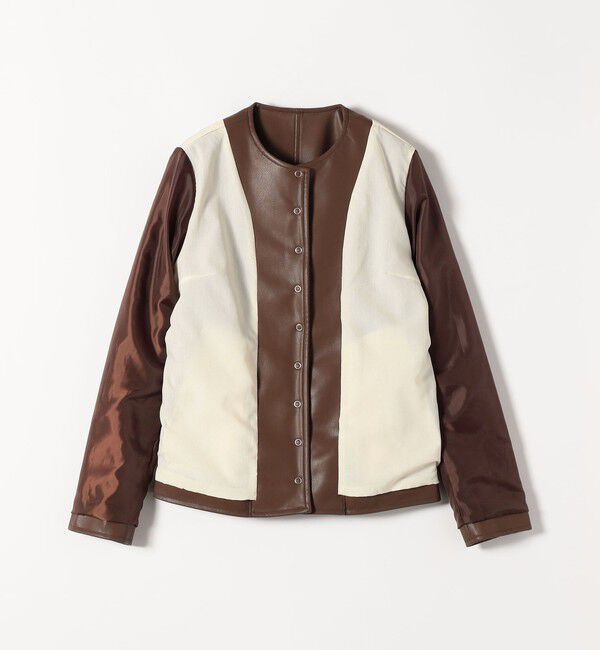 SHIPS any「SHIPS any: コンパクト ドット スナップ カーディガン ジャケット」|ノーカラージャケット|