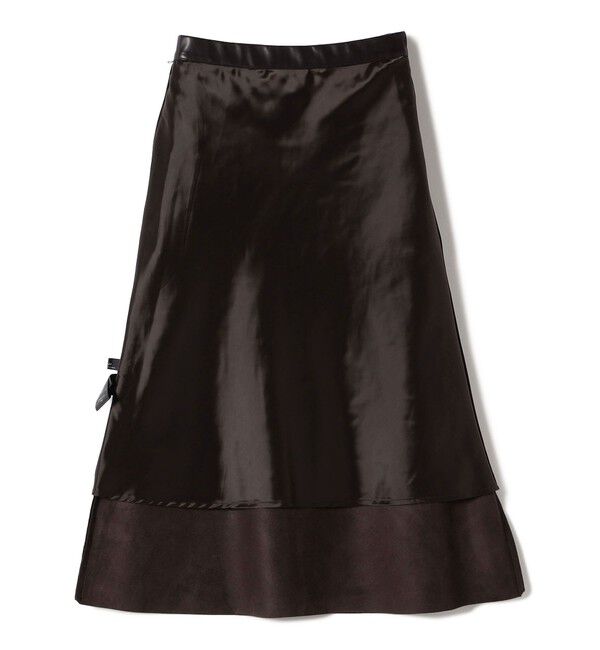 SHIPS for women「SHIPS Primary Navy Label:〈手洗い可能〉合皮 Aライン スカート」|スカート|