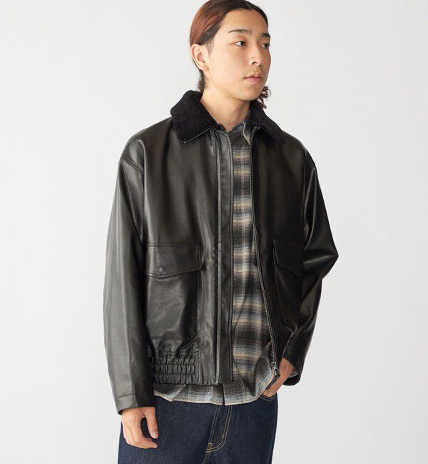 SHIPS「City Ambient Products: フライト ジャケット」|ブルゾン・スタジャン|